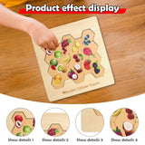 Maxbell Wooden Puzzle for Toddlers Early Education Enlightenment Learning Travel Toy Fruit