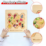 Maxbell Wooden Puzzle for Toddlers Early Education Enlightenment Learning Travel Toy Fruit
