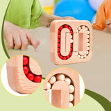 Maxbell Wood Bean Cubes Toy Educational Toys Brain Teaser for Car New Year Preschool