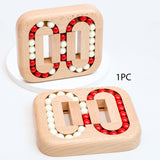 Maxbell Wood Bean Cubes Toy Educational Toys Brain Teaser for Car New Year Preschool