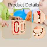 Maxbell Wood Bean Cubes Toy Educational Toys Brain Teaser for Car New Year Preschool