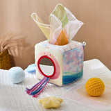 Maxbell Baby Tissue Box Toy Infant Sensory Toy for Baby Boys Girls Toddlers Children