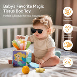 Maxbell Baby Tissue Box Toy Infant Sensory Toy for Baby Boys Girls Toddlers Children