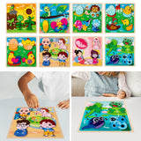 Maxbell Wood Puzzle Gifts Portable Hands on Learning Fine Motor Skills Jigsaw Puzzle Sunflower