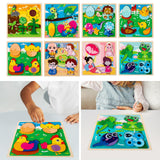 Maxbell Wood Puzzle Gifts Portable Hands on Learning Fine Motor Skills Jigsaw Puzzle Sunflower