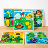 Maxbell Wood Puzzle Gifts Portable Hands on Learning Fine Motor Skills Jigsaw Puzzle Sunflower
