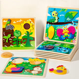 Maxbell Wood Puzzle Gifts Portable Hands on Learning Fine Motor Skills Jigsaw Puzzle Sunflower