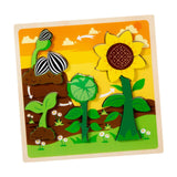 Maxbell Wood Puzzle Gifts Portable Hands on Learning Fine Motor Skills Jigsaw Puzzle Sunflower