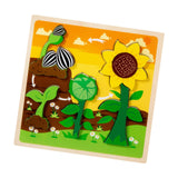 Maxbell Wood Puzzle Gifts Portable Hands on Learning Fine Motor Skills Jigsaw Puzzle Sunflower