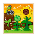 Maxbell Wood Puzzle Gifts Portable Hands on Learning Fine Motor Skills Jigsaw Puzzle Sunflower