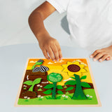 Maxbell Wood Puzzle Gifts Portable Hands on Learning Fine Motor Skills Jigsaw Puzzle Sunflower