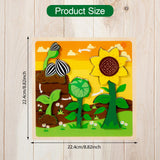 Maxbell Wood Puzzle Gifts Portable Hands on Learning Fine Motor Skills Jigsaw Puzzle Sunflower