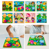 Maxbell Wood Puzzle Gifts Portable Hands on Learning Fine Motor Skills Jigsaw Puzzle Sunflower
