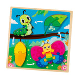 Maxbell Wood Puzzle Gifts Portable Hands on Learning Fine Motor Skills Jigsaw Puzzle Moth