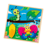 Maxbell Wood Puzzle Gifts Portable Hands on Learning Fine Motor Skills Jigsaw Puzzle Moth