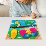 Maxbell Wood Puzzle Gifts Portable Hands on Learning Fine Motor Skills Jigsaw Puzzle Moth