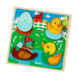 Maxbell Wood Puzzle Gifts Portable Hands on Learning Fine Motor Skills Jigsaw Puzzle Duck