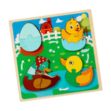 Maxbell Wood Puzzle Gifts Portable Hands on Learning Fine Motor Skills Jigsaw Puzzle Duck