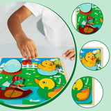 Maxbell Wood Puzzle Gifts Portable Hands on Learning Fine Motor Skills Jigsaw Puzzle Duck