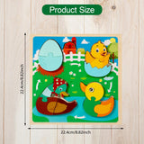 Maxbell Wood Puzzle Gifts Portable Hands on Learning Fine Motor Skills Jigsaw Puzzle Duck