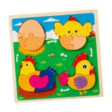 Maxbell Wood Puzzle Gifts Portable Hands on Learning Fine Motor Skills Jigsaw Puzzle Chick