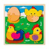Maxbell Wood Puzzle Gifts Portable Hands on Learning Fine Motor Skills Jigsaw Puzzle Chick