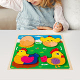 Maxbell Wood Puzzle Gifts Portable Hands on Learning Fine Motor Skills Jigsaw Puzzle Chick