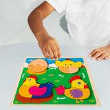 Maxbell Wood Puzzle Gifts Portable Hands on Learning Fine Motor Skills Jigsaw Puzzle Chick