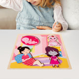 Maxbell Wood Puzzle Gifts Portable Hands on Learning Fine Motor Skills Jigsaw Puzzle Women