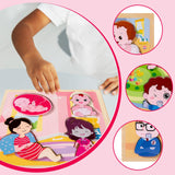 Maxbell Wood Puzzle Gifts Portable Hands on Learning Fine Motor Skills Jigsaw Puzzle Women