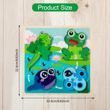 Maxbell Wood Puzzle Gifts Portable Hands on Learning Fine Motor Skills Jigsaw Puzzle Frog