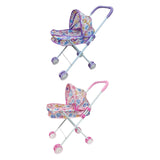 Maxbell Toy Stroller for Dolls Interactive Foldable Role Play Accessory Pretend Play