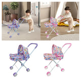 Maxbell Toy Stroller for Dolls Interactive Foldable Role Play Accessory Pretend Play