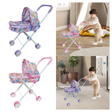 Maxbell Toy Stroller for Dolls Interactive Foldable Role Play Accessory Pretend Play