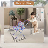 Maxbell Toy Stroller for Dolls Interactive Foldable Role Play Accessory Pretend Play