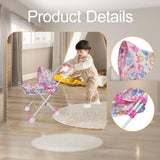 Maxbell Toy Stroller for Dolls Interactive Foldable Role Play Accessory Pretend Play