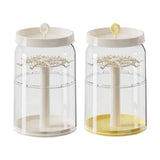 Maxbell Figure Display Case 360° Rotating Desktop for Charms Collectibles Small Toys Creamy White