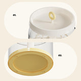 Maxbell Figure Display Case 360° Rotating Desktop for Charms Collectibles Small Toys Creamy White