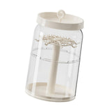 Maxbell Figure Display Case 360° Rotating Desktop for Charms Collectibles Small Toys Creamy White