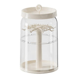 Maxbell Figure Display Case 360° Rotating Desktop for Charms Collectibles Small Toys Creamy White