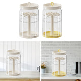 Maxbell Figure Display Case 360° Rotating Desktop for Charms Collectibles Small Toys Creamy White