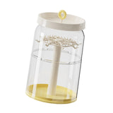 Maxbell Figure Display Case 360° Rotating Desktop for Charms Collectibles Small Toys Creamy Yellow