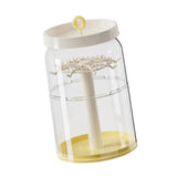 Maxbell Figure Display Case 360° Rotating Desktop for Charms Collectibles Small Toys Creamy Yellow