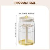 Maxbell Figure Display Case 360° Rotating Desktop for Charms Collectibles Small Toys Creamy Yellow