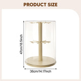 Maxbell Figure Display Case 360° Rotatable Desktop for Dolls Small Toys Collectibles Two Layer