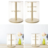 Maxbell Figure Display Case 360° Rotatable Desktop for Dolls Small Toys Collectibles Two Layer