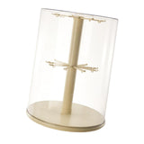 Maxbell Figure Display Case 360° Rotatable Desktop for Dolls Small Toys Collectibles Two Layer