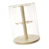 Maxbell Figure Display Case 360° Rotatable Desktop for Dolls Small Toys Collectibles Two Layer