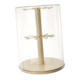 Maxbell Figure Display Case 360° Rotatable Desktop for Dolls Small Toys Collectibles Two Layer