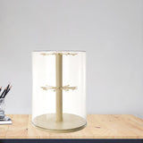 Maxbell Figure Display Case 360° Rotatable Desktop for Dolls Small Toys Collectibles Two Layer